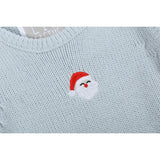 Light Blue Santa Knit Romper