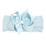 Wide Pantyhose Headband with Classic Grosgrain Bow