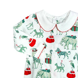 Christmas Safari Boys Footless Playsuit