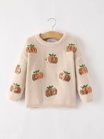 Pumpkin Sequin Sweater