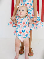 Maylen Poplin Bubble in Patriotic Bows