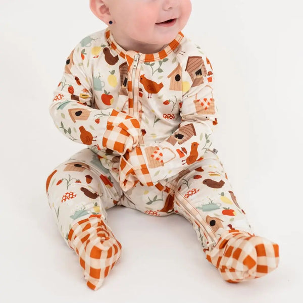Cozy Cottage Bamboo Convertible Baby Pajamas