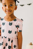 Puff Dress in Black Cat