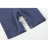Navy Blue Santa Smocked Overalls