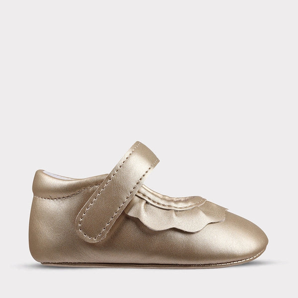 Amina Crib Shoe-Gold