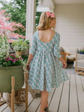 Emile Dress in Wildflower Grid