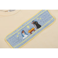 Light Brown Nativity Smocked Shirt and Blue Pants