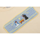 Light Brown Nativity Smocked Shirt and Blue Pants