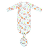 Newborn Knotted Gown - Sports Medley