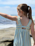 Susie Dress in Blue Multi Stripe