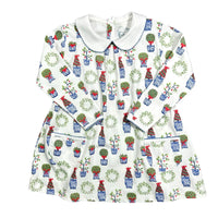 Twirling Pocket Dress in Christmas Planters