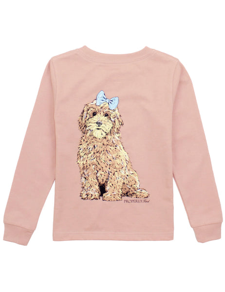 Girls Goldendoodle LS Peach