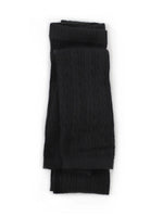 Black Cable Knit Footless Tights
